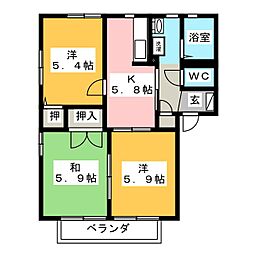 ふぁみーゆ193B 3Kの間取図画像