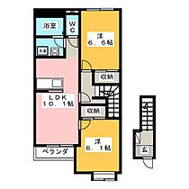 ディア　ベルジュ  ｜ 静岡県富士宮市大中里（賃貸アパート2LDK・2階・56.19㎡） その2