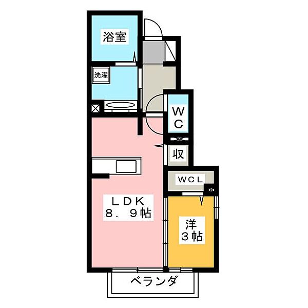 フェリーチェＡ ｜静岡県富士宮市城北町(賃貸アパート1LDK・1階・34.32㎡)の写真 その2