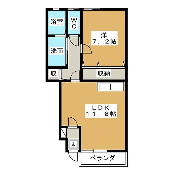 めぞん籠や ｜静岡県富士宮市大岩(賃貸アパート1LDK・1階・49.18㎡)の写真 その2