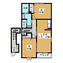 レーゲンボーゲンＡ  ｜ 静岡県富士宮市万野原新田（賃貸アパート2LDK・2階・57.02㎡） その2