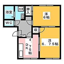 サンハイツ五味Ｂ  ｜ 静岡県富士宮市三園平（賃貸アパート2DK・1階・40.50㎡） その2