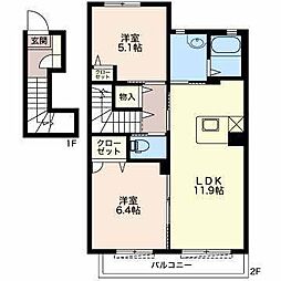 間取図画像 2LDK