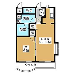 シンセアーマンション富士宮1 1LDKの間取図画像