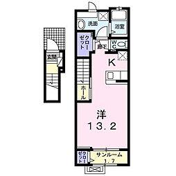 シエル1 ワンルームの間取図画像