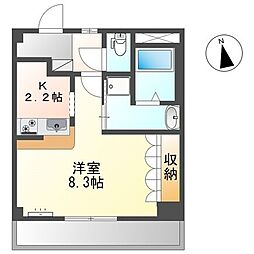 スペランツァ2 1Kの間取図画像