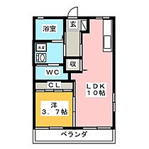 コスモハイツ  ｜ 静岡県焼津市八楠３丁目（賃貸アパート1LDK・1階・38.88㎡） その2