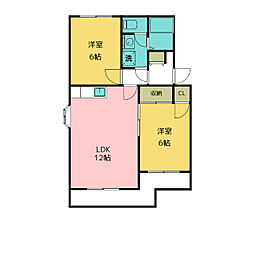 アーバンライフユイ 2LDKの間取図画像