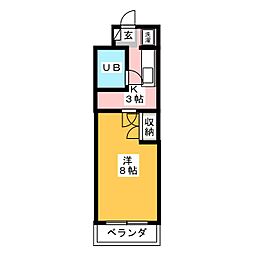 サーラシティ 1Kの間取図画像