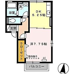 デルニエ5 1DKの間取図画像