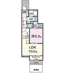 メゾン グランツ 1LDKの間取図画像