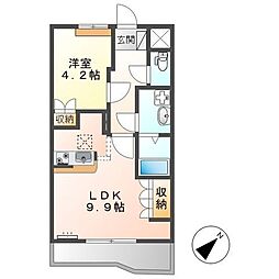 コンフォール 1LDKの間取図画像
