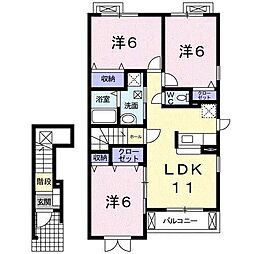 ドリーム2 3LDKの間取図画像