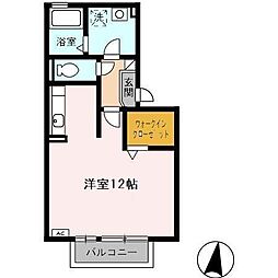 デルニエ3 ワンルームの間取図画像