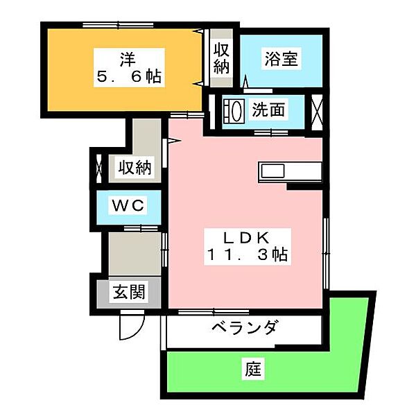 フルール ｜静岡県磐田市千手堂(賃貸マンション1LDK・1階・42.91㎡)の写真 その2