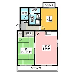 サンセットストリート 2LDKの間取図画像