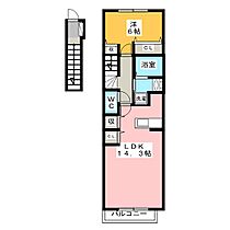 ウエスト・テールミュー  ｜ 静岡県磐田市豊岡（賃貸アパート1LDK・2階・54.02㎡） その2