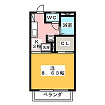 パティオＳ　Ｃ  ｜ 静岡県磐田市大原（賃貸アパート1K・2階・28.24㎡） その2