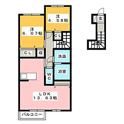 ASTRO-S 2LDKの間取図画像