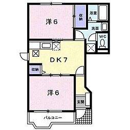 アウローラ 2DKの間取図画像