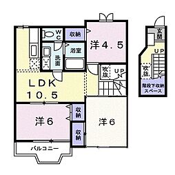 ビューテラスC 3LDKの間取図画像