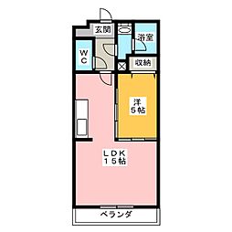 アイウォーラパレ 1LDKの間取図画像