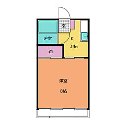AHOUSE ワンルームの間取図画像