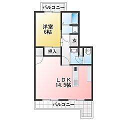 マイシャトー国府台 2DKの間取図画像