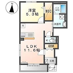スターコートメゾン 1LDKの間取図画像