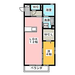 マンション御殿 1LDKの間取図画像