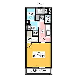 kirari 1Kの間取図画像