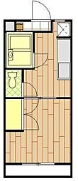 ビオス 1DKの間取図画像