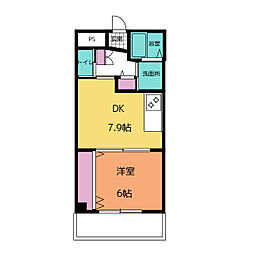 THEGRAN_M 1DKの間取図画像