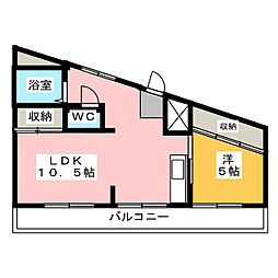 Vタウン 2DKの間取図画像