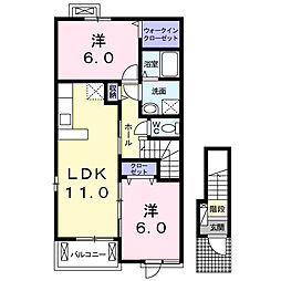 グローヴ3 2LDKの間取図画像