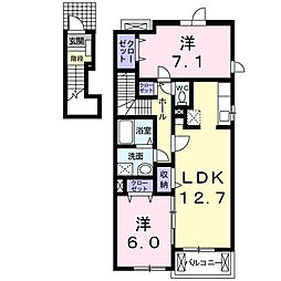 パルテ・カナーレ5 2LDKの間取図画像