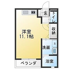 MUSHU.III ワンルームの間取図画像