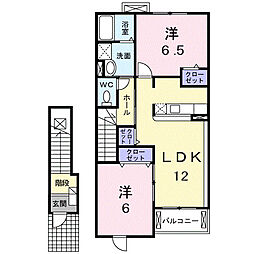 パルテ・カナーレ2 2LDKの間取図画像