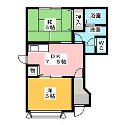 コミュニティ21 2DKの間取図画像