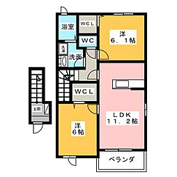 フォルトゥーナ 2LDKの間取図画像