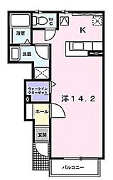 リバーサイドブリーズ 1Kの間取図画像