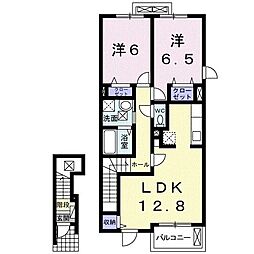 アプローズ浅羽 2LDKの間取図画像