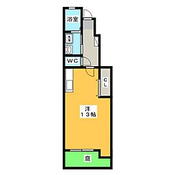 テックメイト二之宮 ワンルームの間取図画像