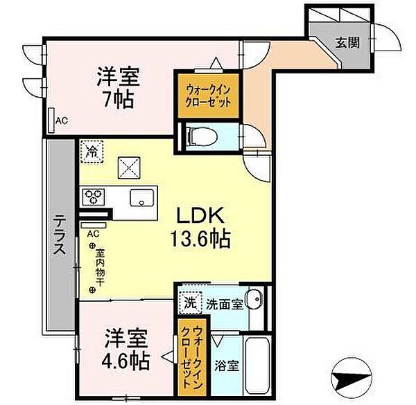 サンフォート 202｜静岡県駿東郡長泉町納米里(賃貸アパート2LDK・2階・61.88㎡)の写真 その2