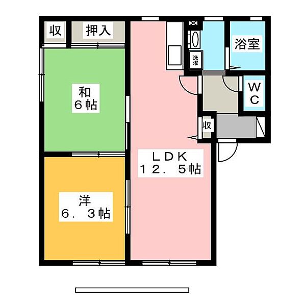 ベルグランデ長泉Ｃ ｜静岡県駿東郡長泉町中土狩(賃貸アパート2LDK・1階・57.82㎡)の写真 その2