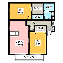 エトワール花の木A  ｜ 静岡県三島市谷田（賃貸アパート2LDK・2階・55.40㎡） その2