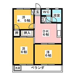 コーポ名和 3DKの間取図画像