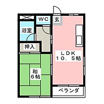 ロイヤルハイツＫＯＪＩＭＡ  ｜ 岐阜県岐阜市茜部新所４丁目（賃貸マンション1LDK・2階・36.50㎡） その2