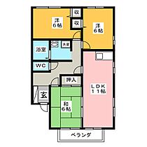 サンクレール  ｜ 岐阜県岐阜市次木（賃貸アパート3LDK・1階・68.67㎡） その2