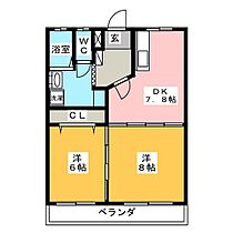 コーポラス山栄  ｜ 岐阜県羽島郡笠松町西町（賃貸マンション2DK・2階・49.75㎡） その2